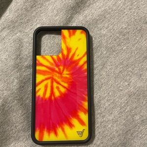 Yellow and pink tie dye wildflower case. Iphone 12 Pro Max
